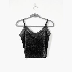 Forever 21 Crushed Velvet Tank Top Cropped